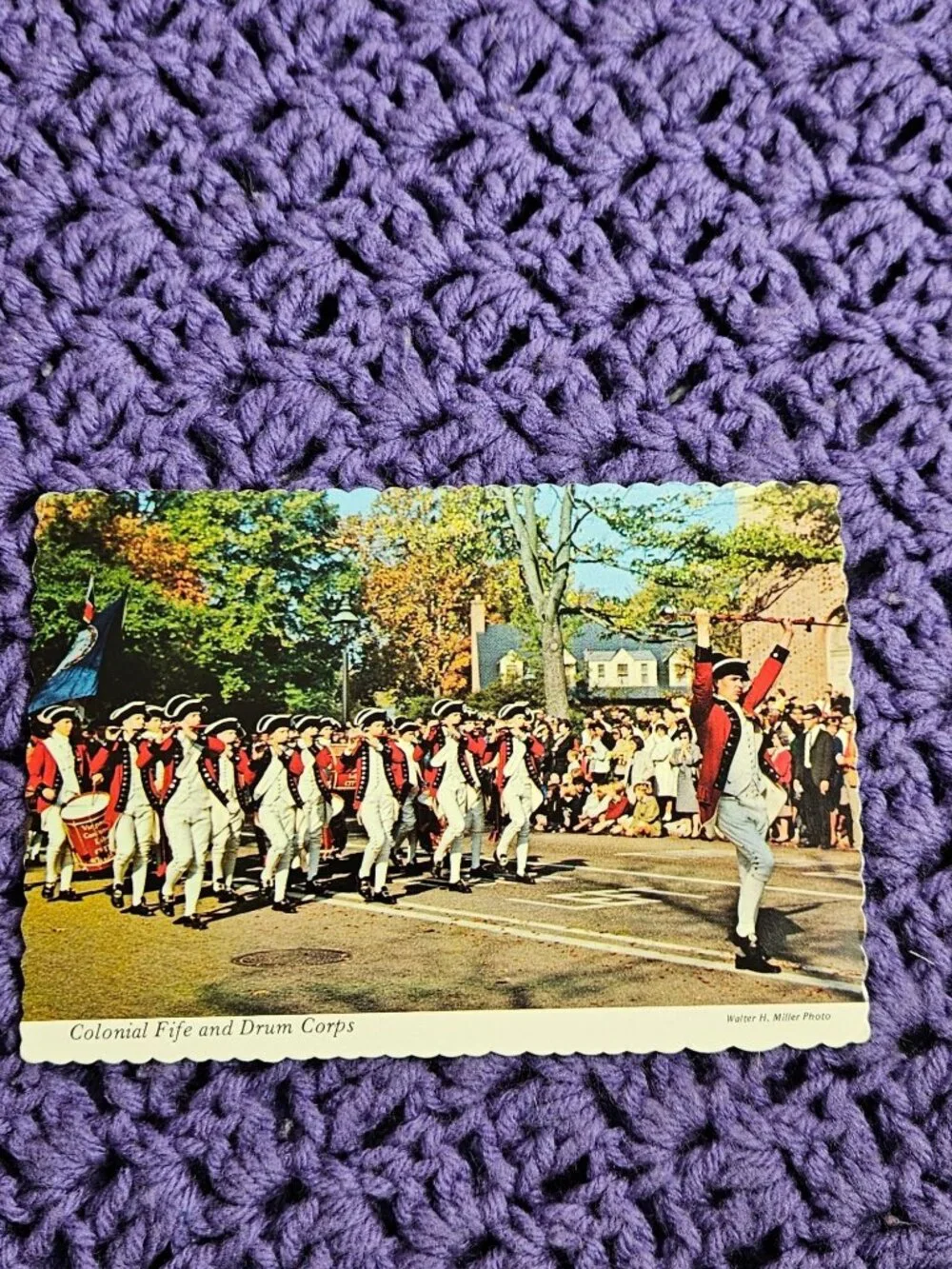 Colonial fife and Drum Corps Williamsburg Virginia Postcard